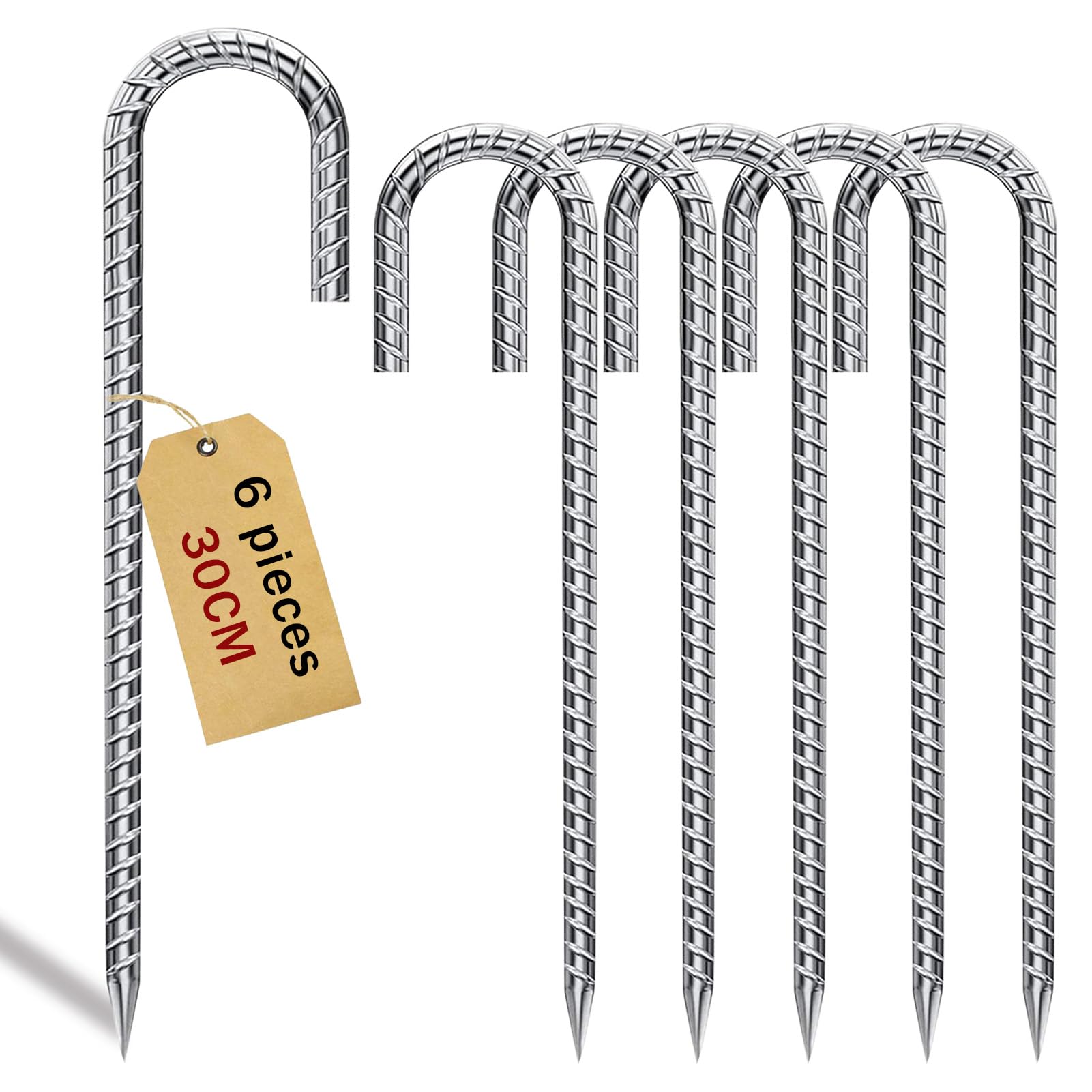 KAHEIGN 8 Stück Bodenanker Verzinkt – 40cm Zelth Produktbild-Vorschau 10