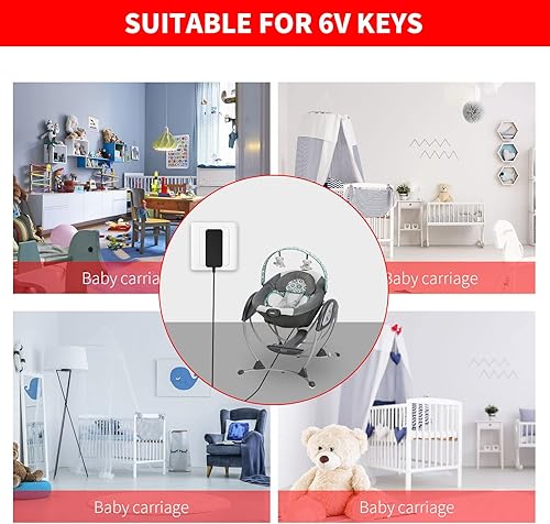 Miniatura 4 de UL Listed Nokker 5V Swing Power Cable para Graco Swings Simple Sway Glider LX Glider Elite Glider Premier Glider Lite Glider Petite LX Lovin Hug