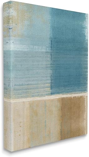 Miniatura 2 de Stupell Industries Lienzo decorativo para pared con pintura azul y marrón por Flora Kouta