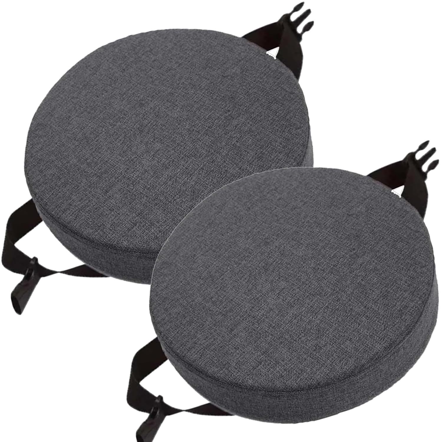 MCNDSI Bar Stool Cushions Round Chair Cushions With Ties of 1 2 4 Seat Cushions for Chairs Non Slip Bistro Chair Pads With Machine Washable Cover for Garde Home and Office(#10,30x5cm/12x2in(2pcs))
