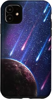 Galaxy Meteroid Outer Space Planet Shooting Meteor Shower Case for iPhone 11