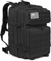 QT&QY 45L Military Tactical Backpack MOLLE Assault Pack 3-Day Bug Out Bag for Hiking Camping Trekking
