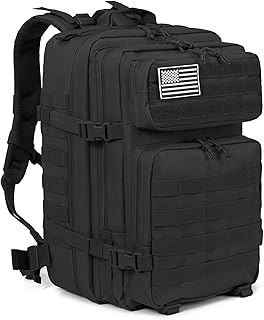 QT&QY 45L Military Tactical Backpacks Molle Army Assault Pack 3 Day Bug Out Survival Bag Hiking Treeking Rucksack