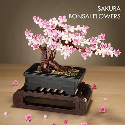 Miniatura 6 de LOMBEE Cherry Blossom Tree Building Sets,Artificial Sakura Flowers Building Toys,Gift for Home Decor and Office Art
