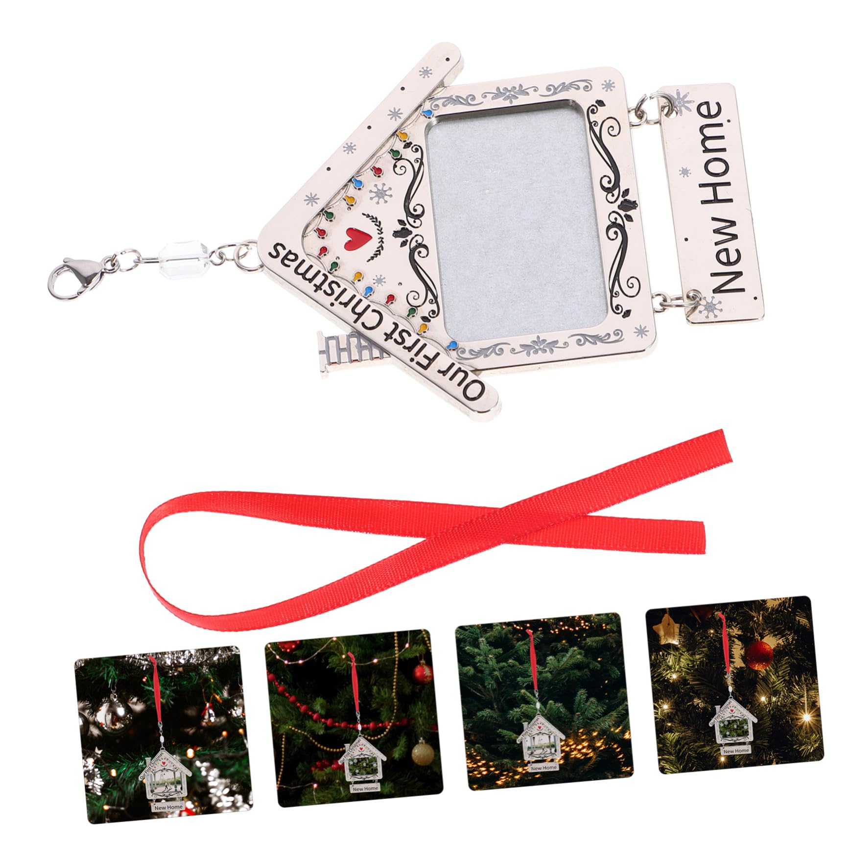 TOPBATHY 5St Weihnachtsfotorahmen Neue hausschmuck für Weihnachten Weihnachtsbaumkugel Weihnachtsdekorationen Christmas Tree Ornaments Bilderrahmen Bildverzierung personalisierte Anhänger