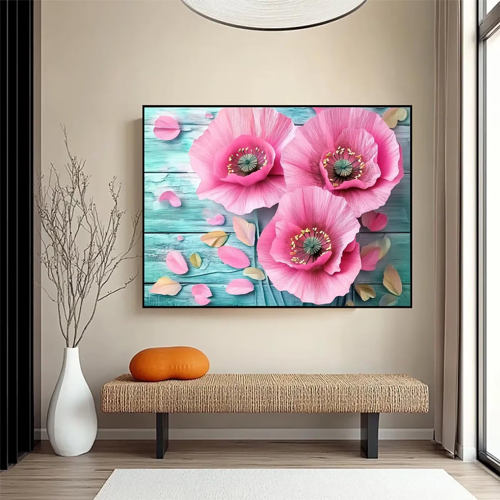 Flower Diamond Art, zestawy do malowania diamentami 5D dla dorosłych 61 x