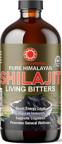 Essence Herbs Shilajit - Líquidos amargos hechos con shilajit, moringa, semillas negras y más (paquete de 1)