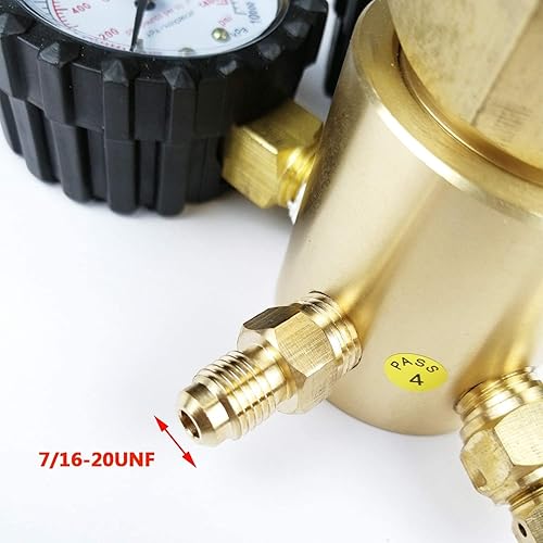 Miniatura 6 de Regulador de nitrógeno Regulador de alta presión Reductor de presión de etapa Singel (0-1400PSI)