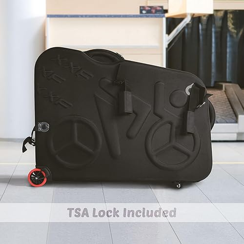 Miniatura 7 de CyclingDeal Bike Travel Case - Bicycle Pro Transport Equipment Air Flights Hard Case Box - Made of Lightweight  Durable EVA Material with TSA Lock -