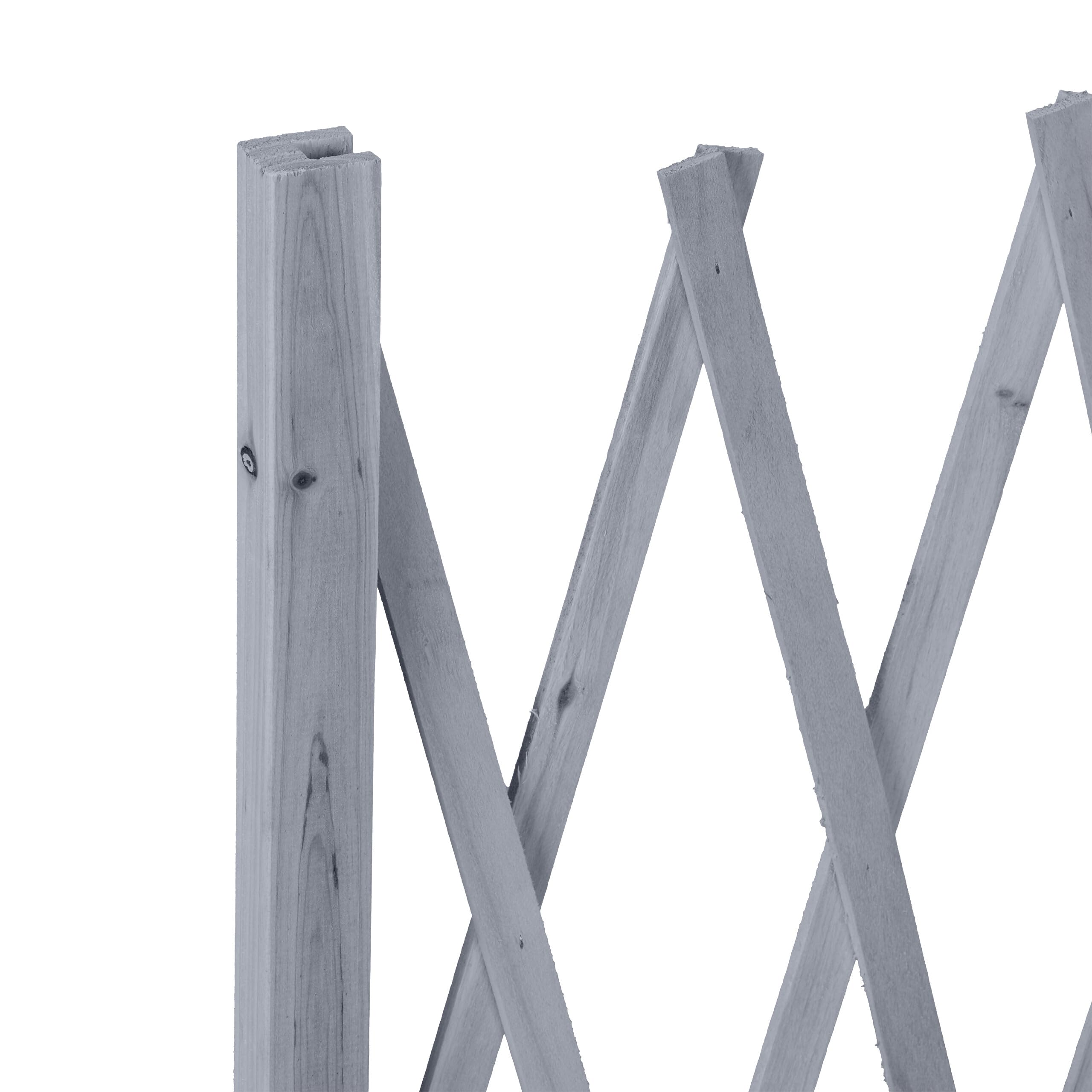 Relaxdays Grigliato in Legno per Rampicanti, Allungabile 275 cm, Graticolato per Piante, Giardino e Balcone, Grigio