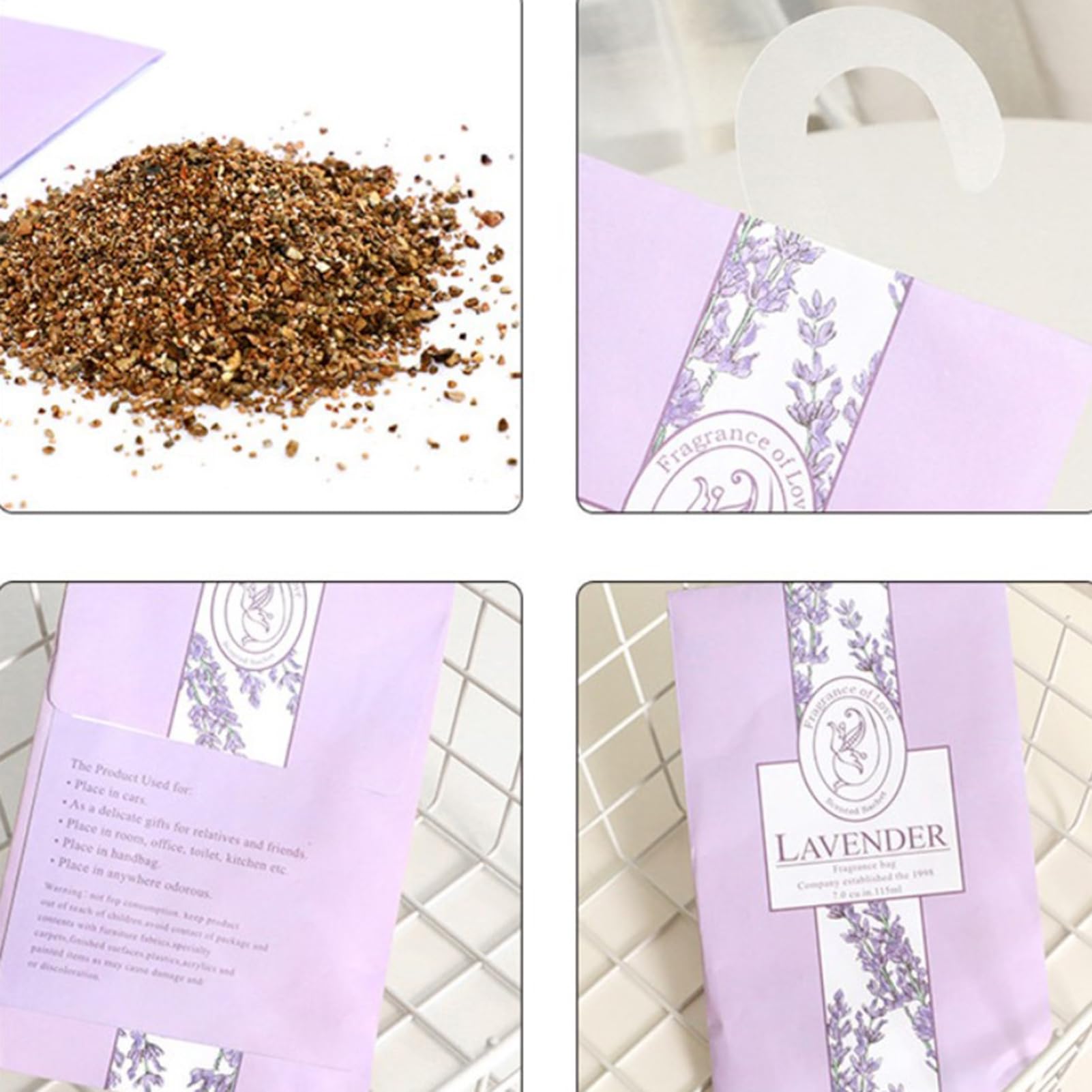 6pcs Désodorisants Suspendus Pour - Sacs Parfumés