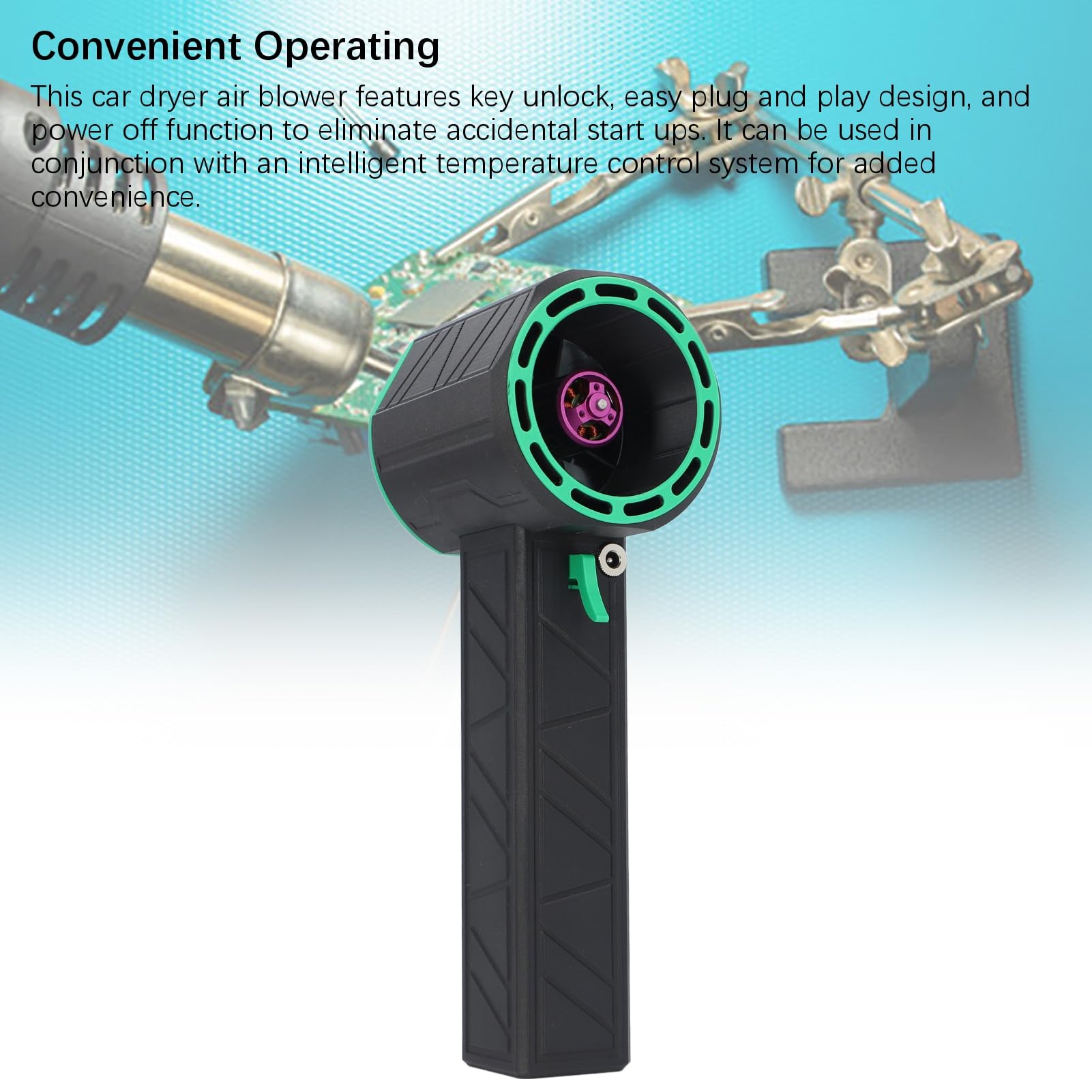 Secador de chorro para eliminación de polvo y desechos: soplador de aire portátil para limpieza industrial, con motor sin escobillas de 64 mm de empuje de 1400 g, batería de 8000