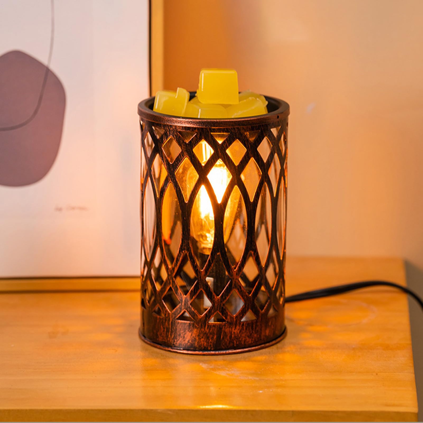 Diffusore di profumo elettrico con timer | Riscaldatore elettrico per casa, stanza, ufficio, camera da letto, cucina, bagno, scrivania, caminetto, Natale
