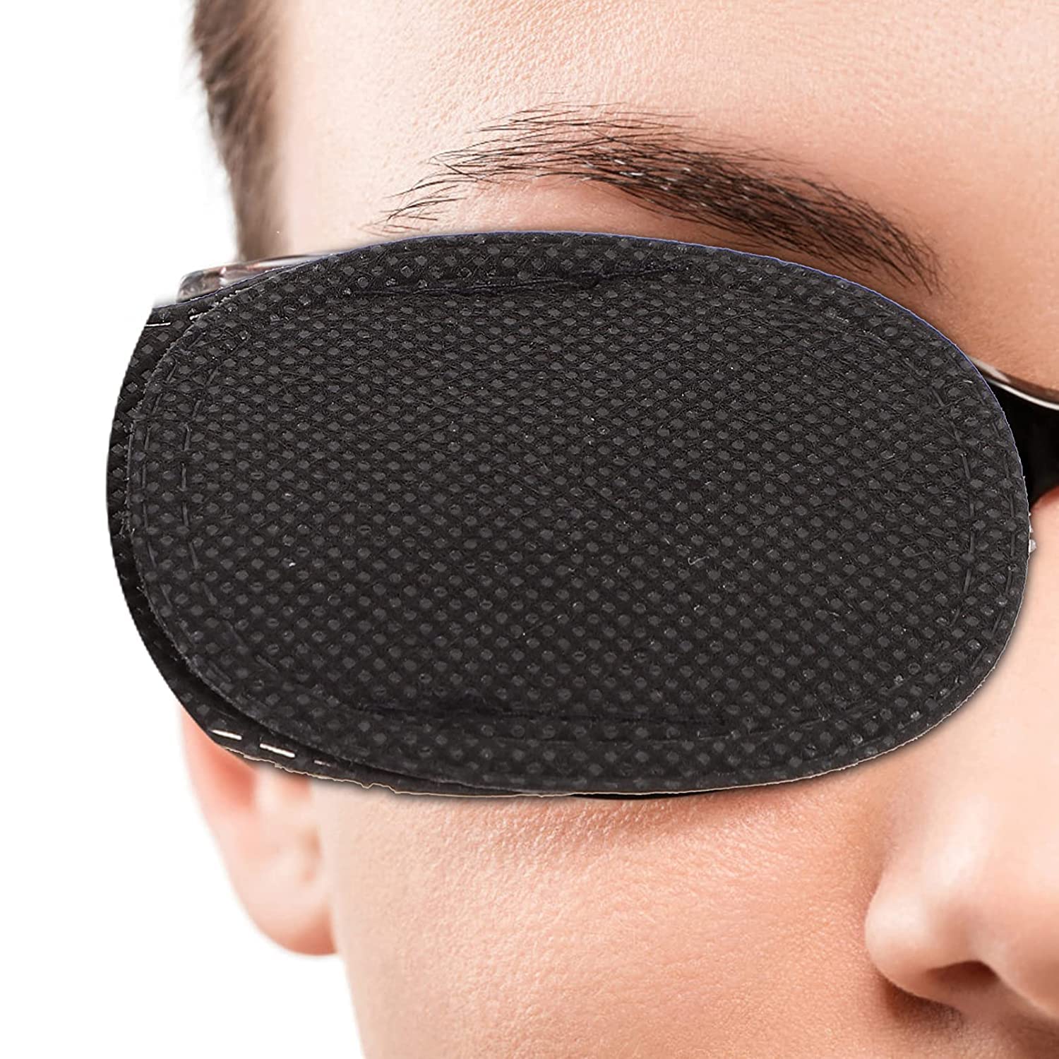 AUGEN Eyepatch for Kids Amblyopia Eye Patches, Kids Eye Patch, Strabismus, Lazy Eye Patch for Children Adults (Black, Pack of 2 Pair) 1