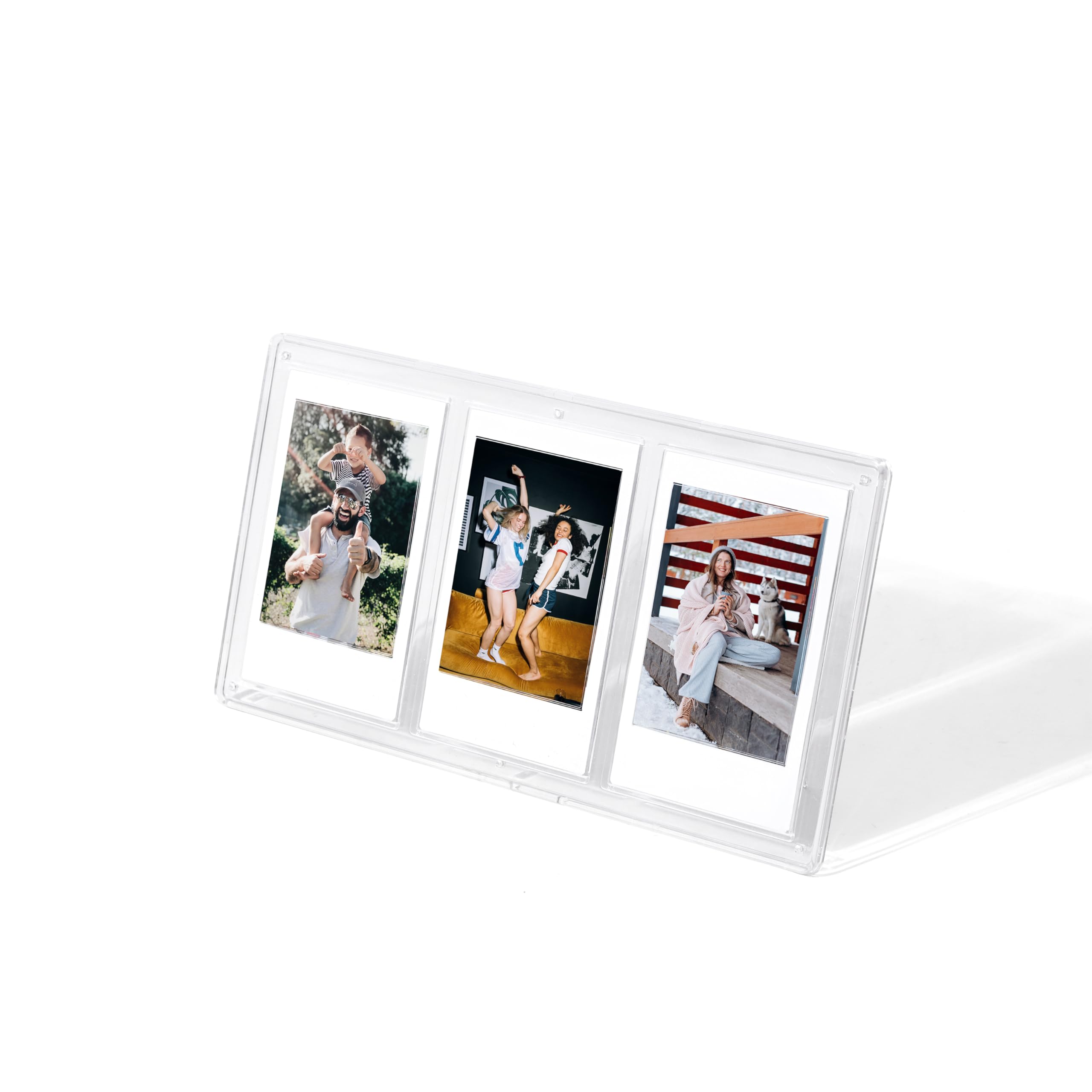 Amazon.com - Leonuliy 3 Grids Clear Mini Photo Vertical Frame for