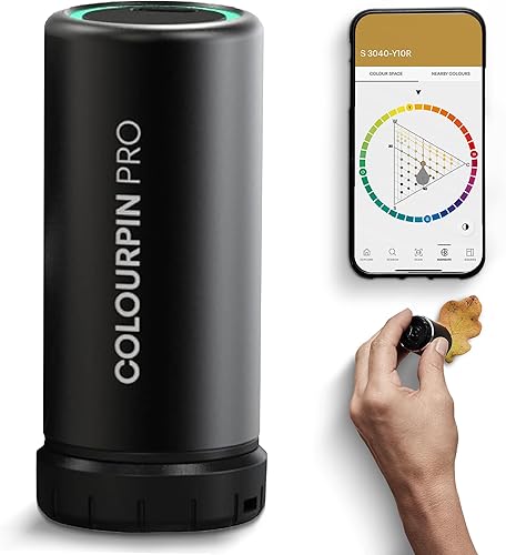 NCS Colourpin PRO - Lector de color inalámbrico, herramienta de calibración portátil para superficies revestidas y textiles, escáner Bluetooth para
