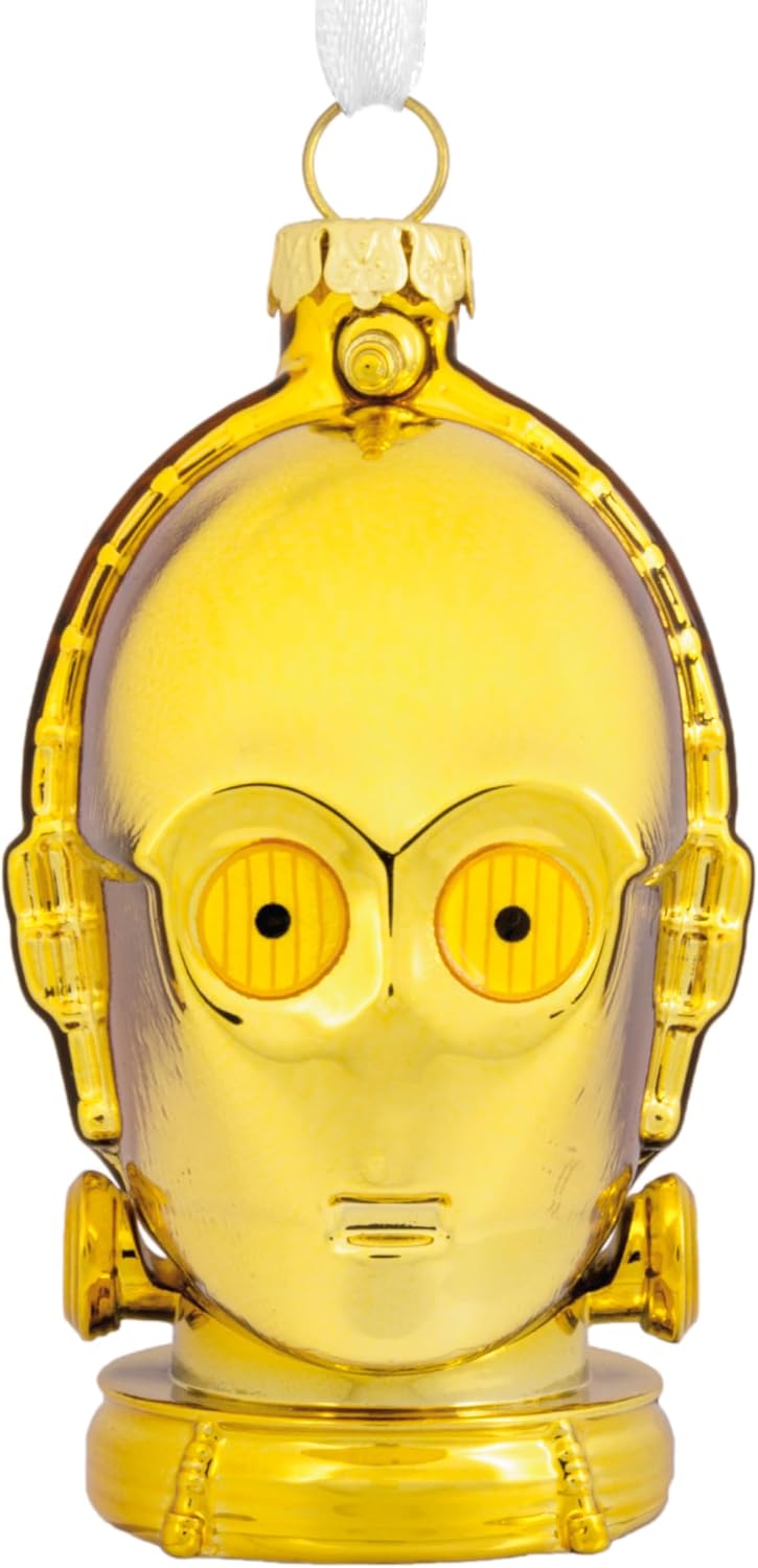Hallmark Star Wars C-3PO Helmet Blown Glass Christmas Ornament (0003HCM1052)