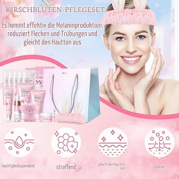 Sakura Face Care Set 18 Pieces Skin Daily Skin Care Set