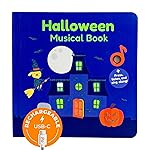 Cali\'s Books Halloween Books for Kids - Glow in The Dark Musical Book for Toddlers 1-3, Halloween Toys Singing Music Book, USB-C Rechargeable Baby Nursery Rhymes Learning Song Toy for 2 Year Old