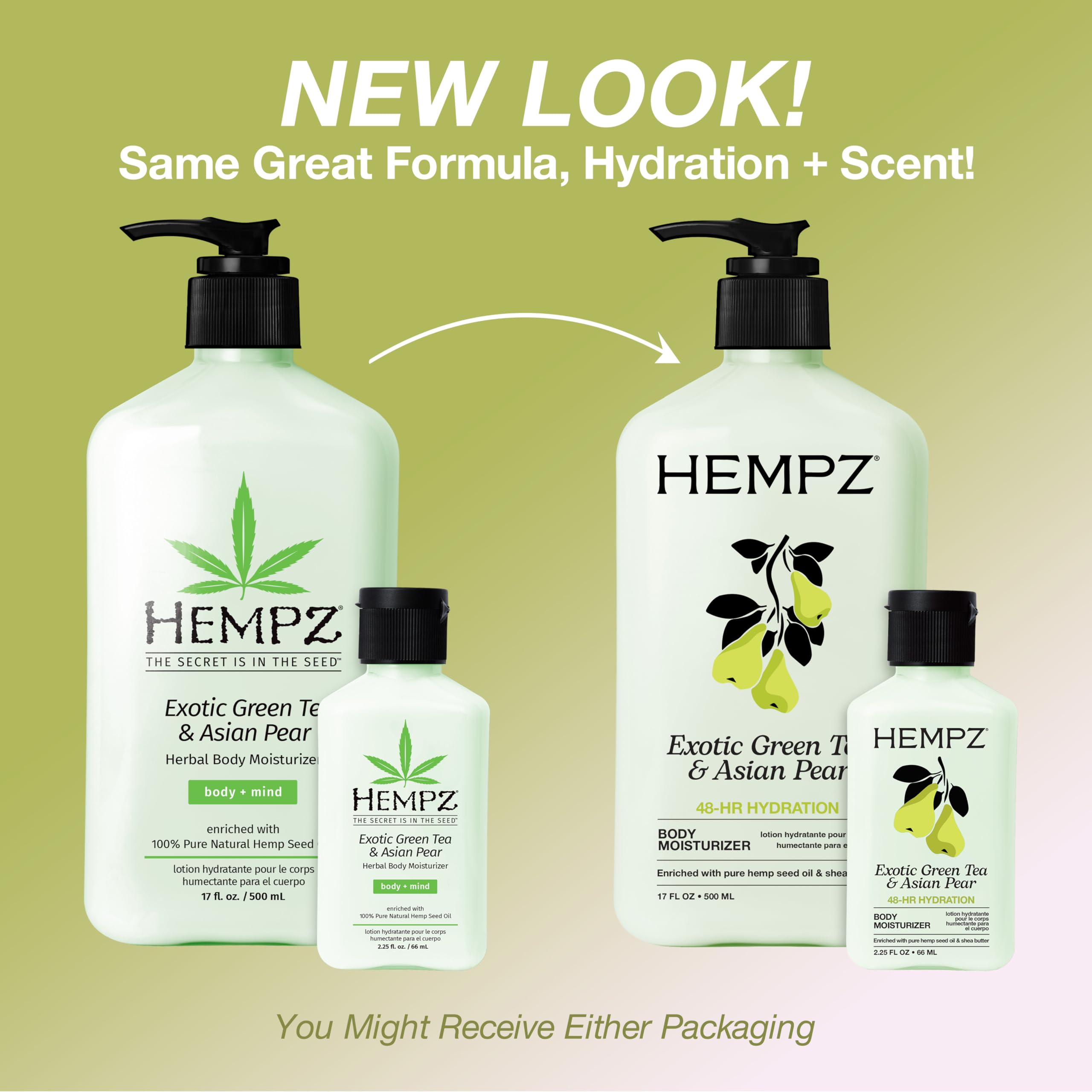 Amazon.com : Hempz Herbal Body Moisturizer, Green Tea and Asian