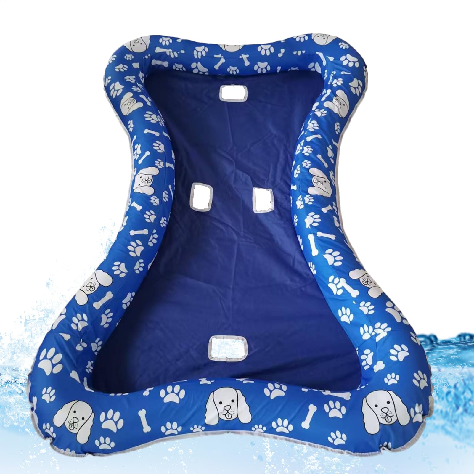 Pool Floats for Dogs, Inflatable Pet Float Bed Raft for Swimming and Outdoor Water Play, Portable Dog Mat for Beach Tub Bath Use, Water Lounger for Backyard Pool Travel Activities 146x95cm