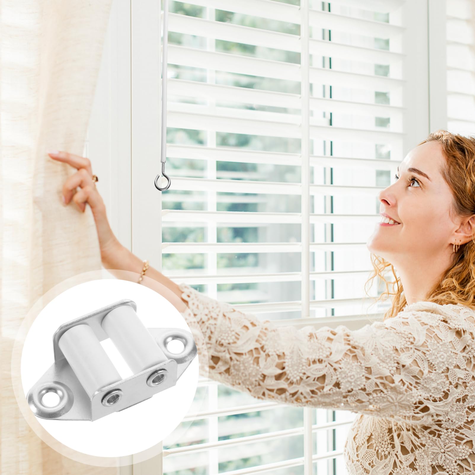 HOODANCOS 6pcs Roller Blind Webbing Guides Easy Installation Curtain Accessories for Home Lightweight Aluminum Alloy Compatible Roller Blinds and Shades