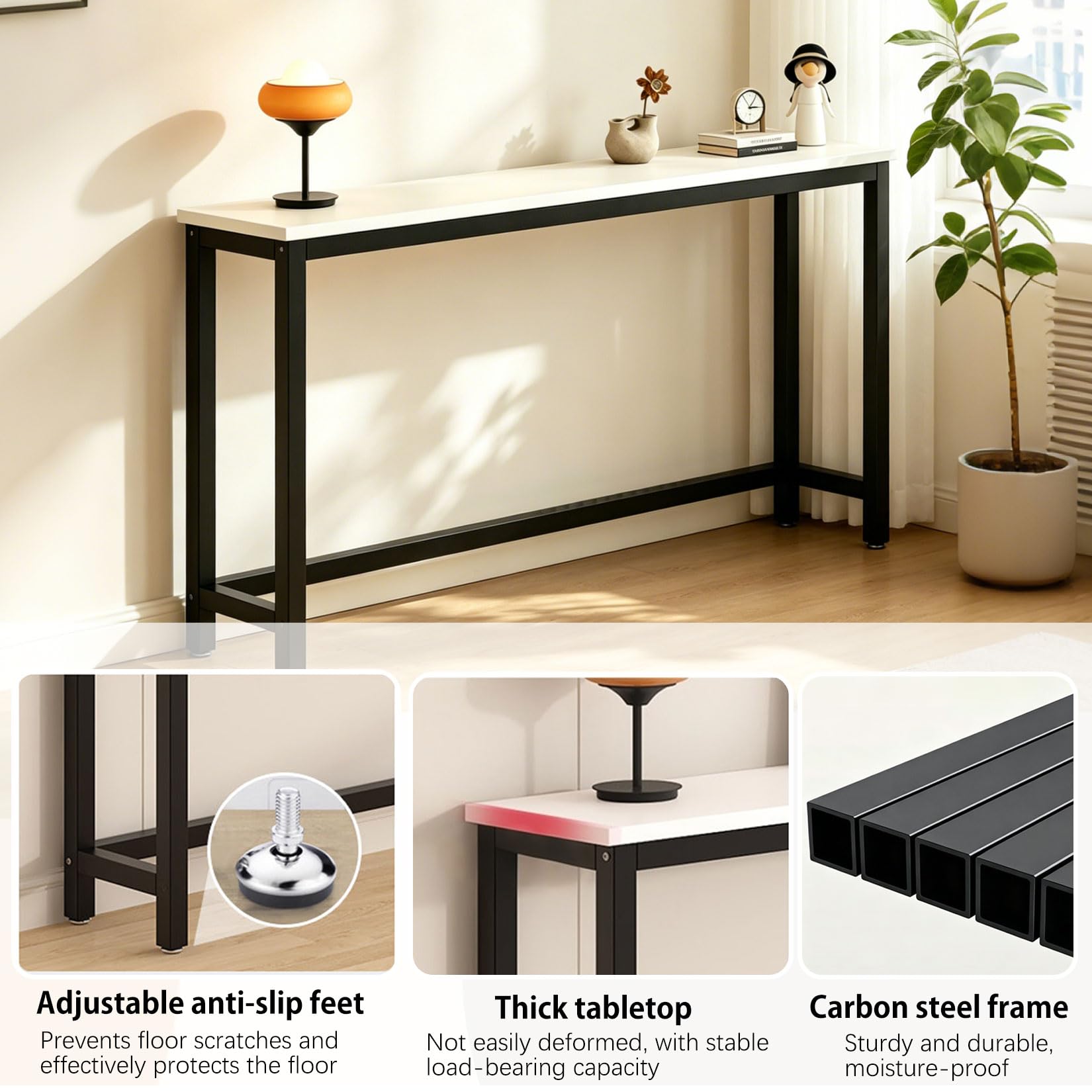 Tavolo Consolle Ingresso 140cm Marrone Mensola Dietro Divano,Tavolo d'ingresso per Corridoio,Consolle Sottile,utilizzabile come scaffale espositivo per il soggiorno,libreria per bambini o comodino