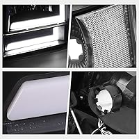 Vista 3 de PM PERFORMOTOR LED DRL - Barra de luz LED de repuesto para faros delanteros de doble LED, color negro, compatible con 92-96 F150 / F250 / F350