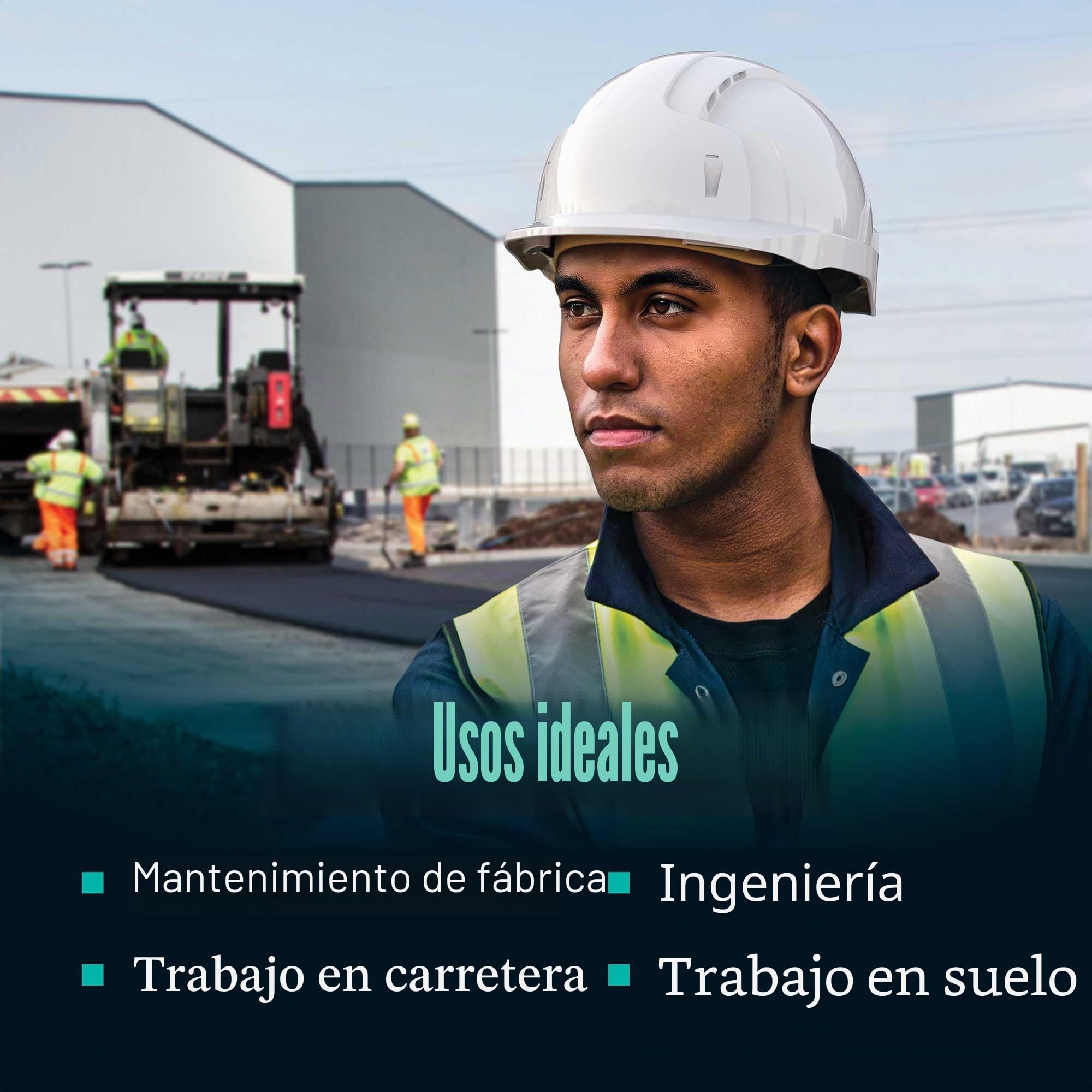 JSP EVOLITE Casco de Seguridad Ligero CR2 Wheel Ratchet - Ventilado - Blanco - Comodidad Superior - Ajuste Preciso - Casco de Obra Homologado para Ingeniería y Mantenimiento Industrial - EN 397