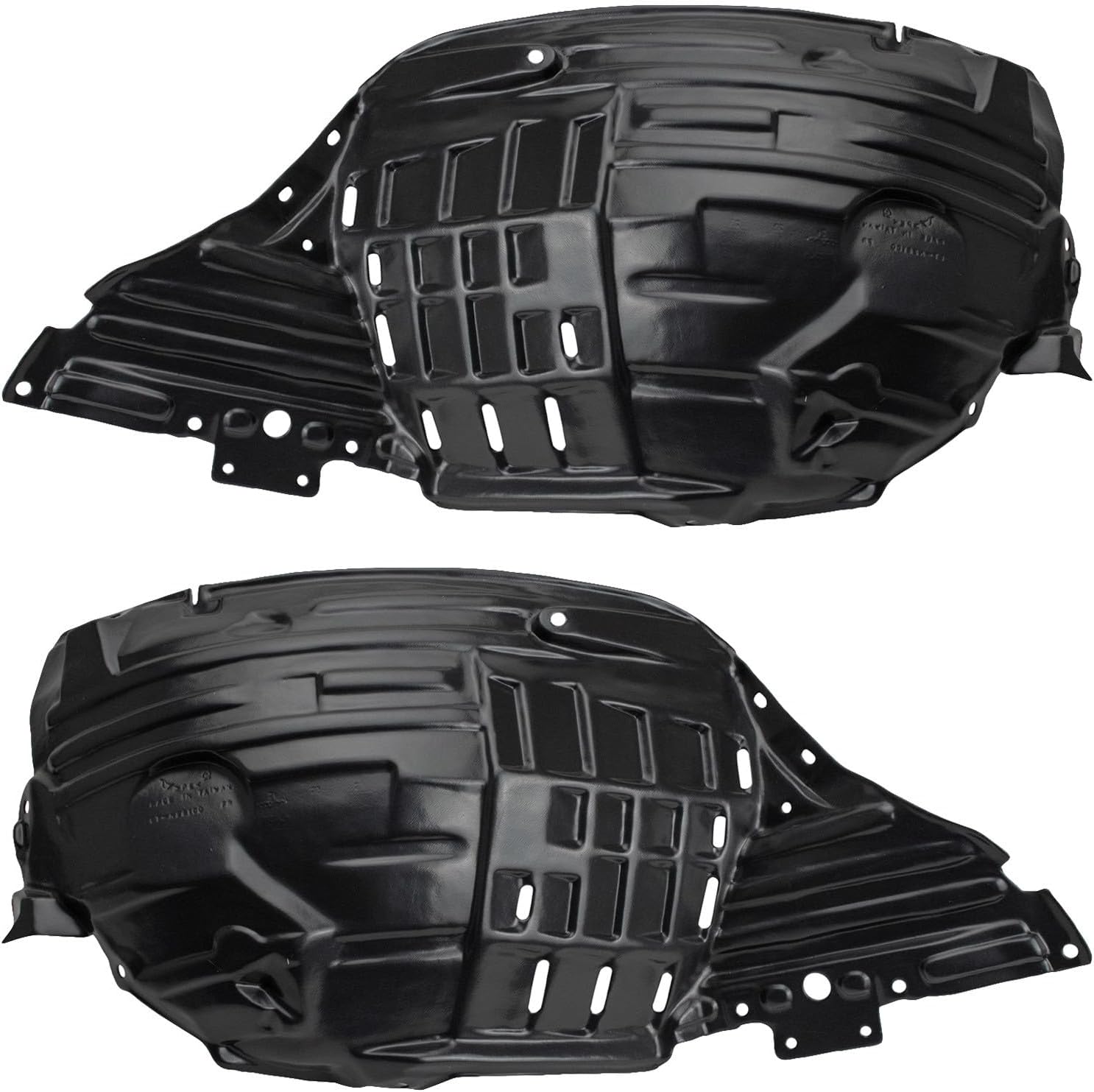 TRQ Front Inner Fender Liner Set Compatible with 2003-2005 Nissan 350Z NI1250130 NI1251130