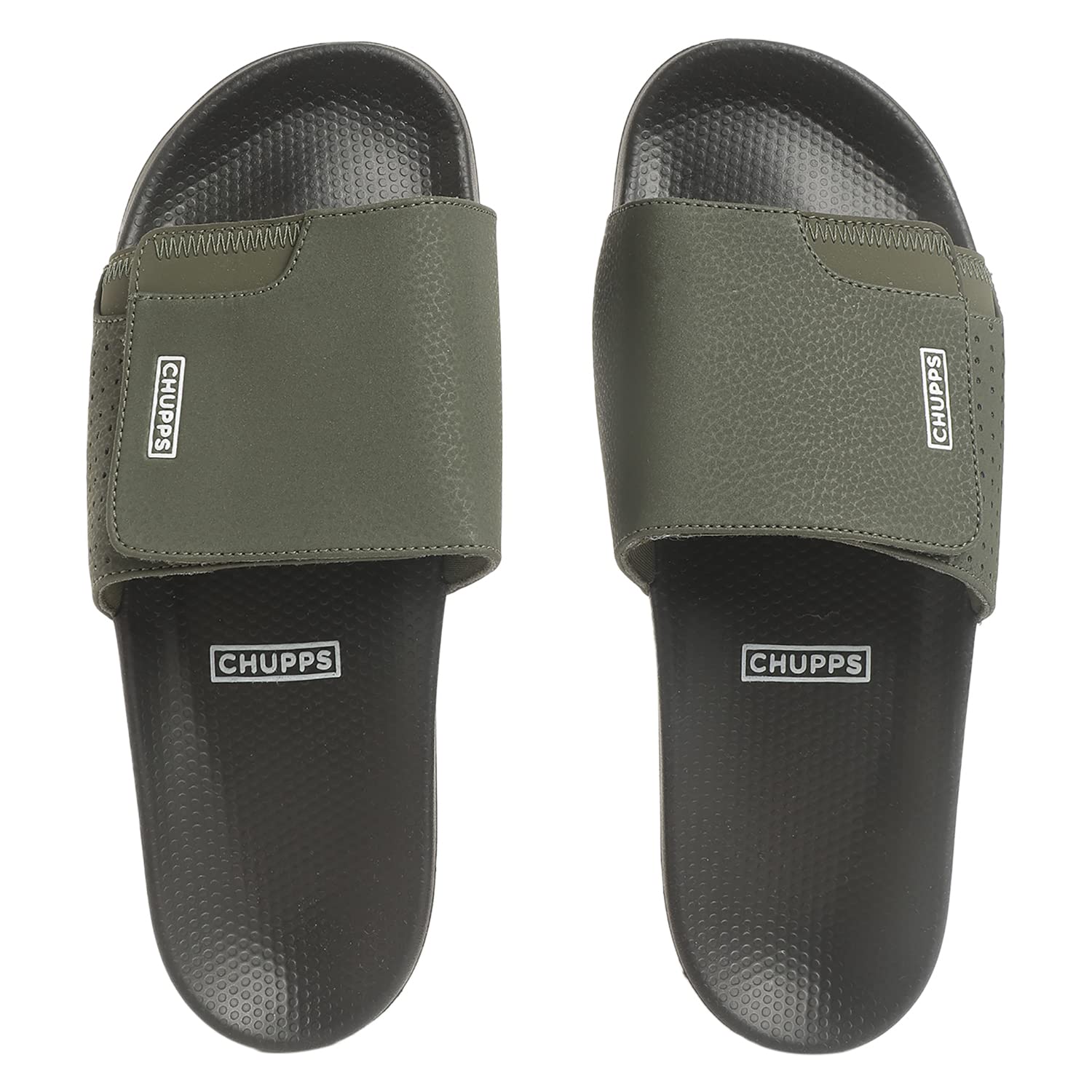chupps Bandwidth Velcro Slider for Men | FOAM6 Upper Technology with 6mm Foam Cushioning | Snug Fit Adjustable Strap Flip Flop Slipper | ERGOX PLUS Contoured & Cushioned Footbed Slipers-picture-28