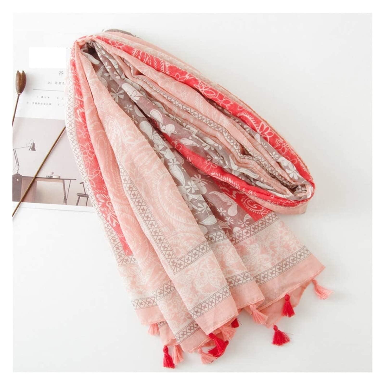 Sciarpa Invernale Elegante Sciarpina Sciarpa da donna Autunno Inverno Moda Sciarpe spiaggia in cotone caldo Scialle con stampa Calda