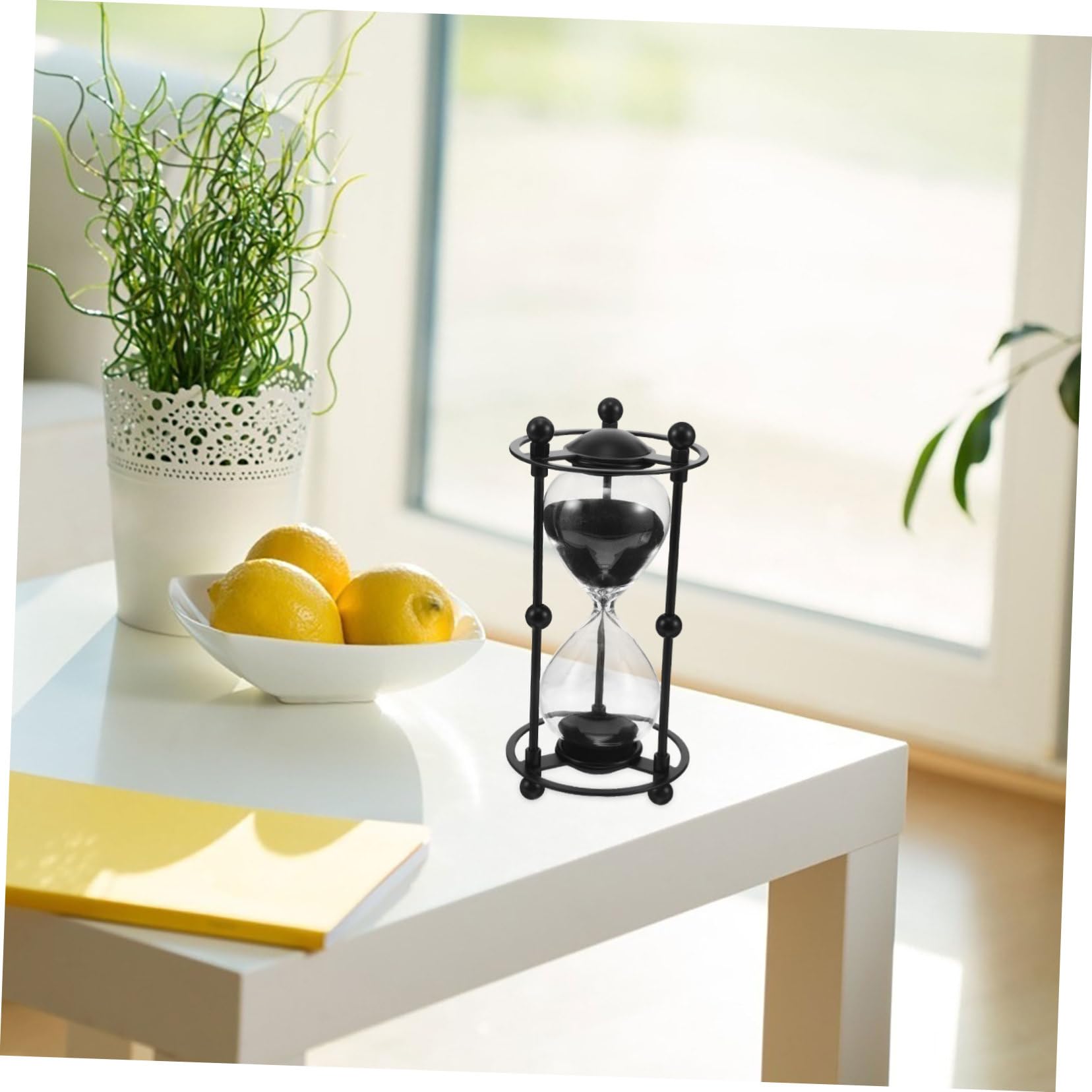Retro Sanduhr für Gebet mit 15 Minuten Zeitmesser aus Glas und Eisen Stille Funktion für Religiöse Zeremonien und Dekorative Heimdekoration