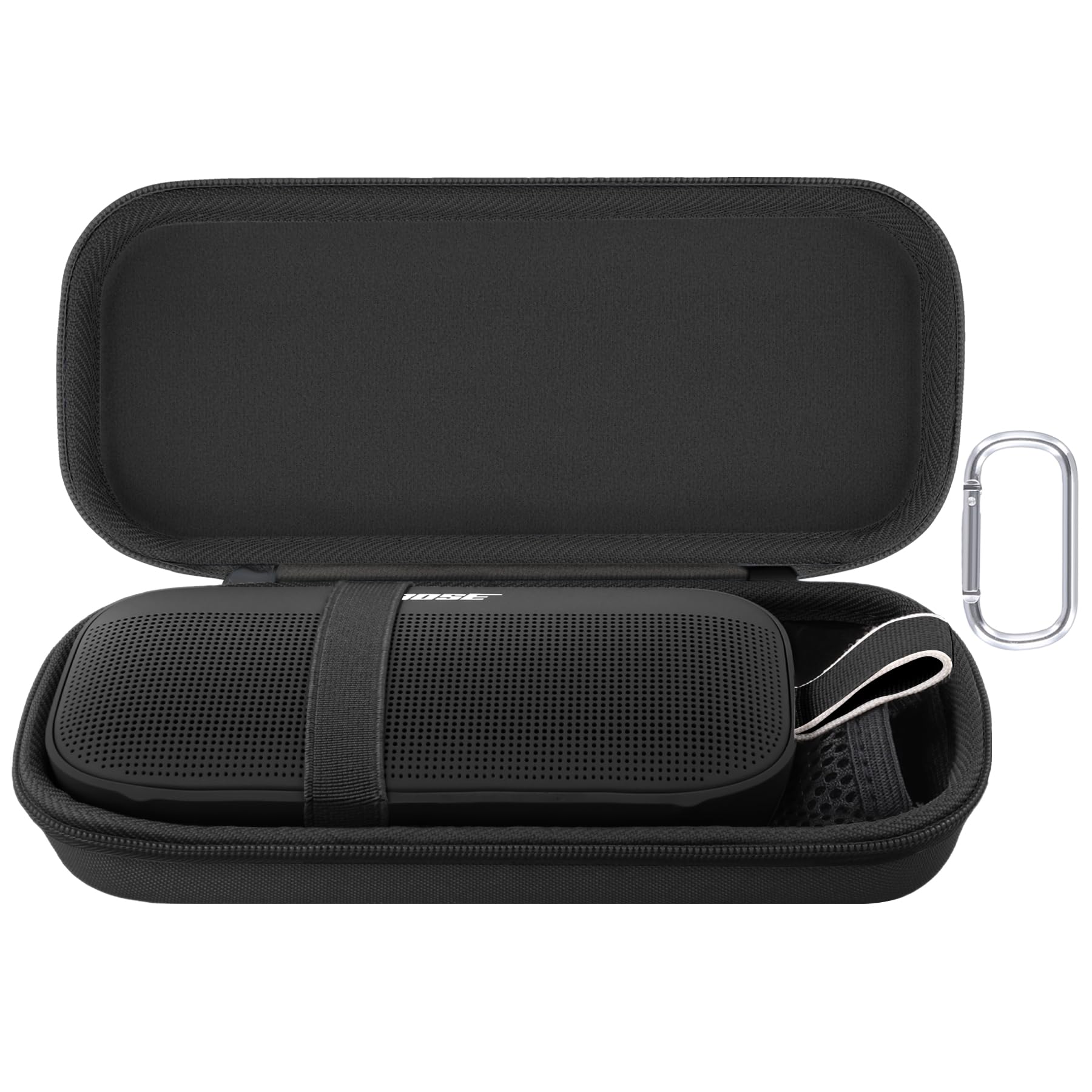 Aenllosi per Bose SoundLink Flex Altoparlante Bluetooth Portatile 2ª Generazione Custodia Rigida Protettiva da Viaggio, Solo Custodia, Nero