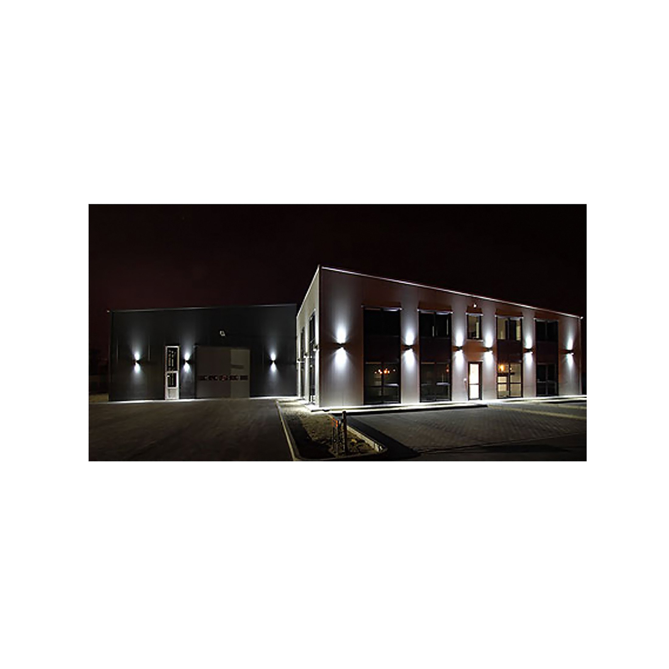 LED Außenwandleuchte 2 Stück Up & Down anthrazit IP54 GU10 4W warmweiß