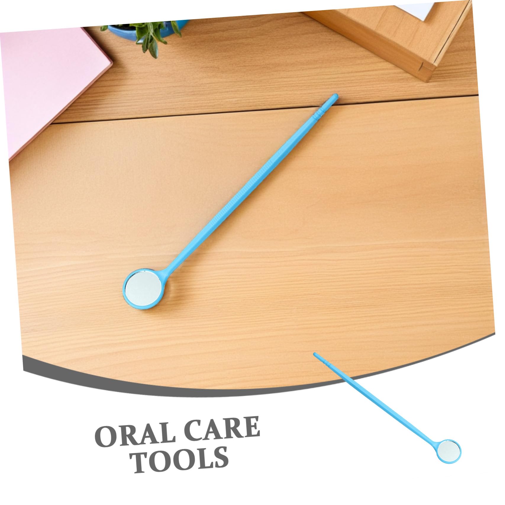 Specchietto Orale Monouso 100 Pezzi, Plastico Blu per Uso | Domestico, Visualizzazione dei Denti, Retrazione delle Guance, Confezione da 100 Pezzi