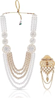 Elegant Dulha Mala with Brooch for Wedding Look Price In India