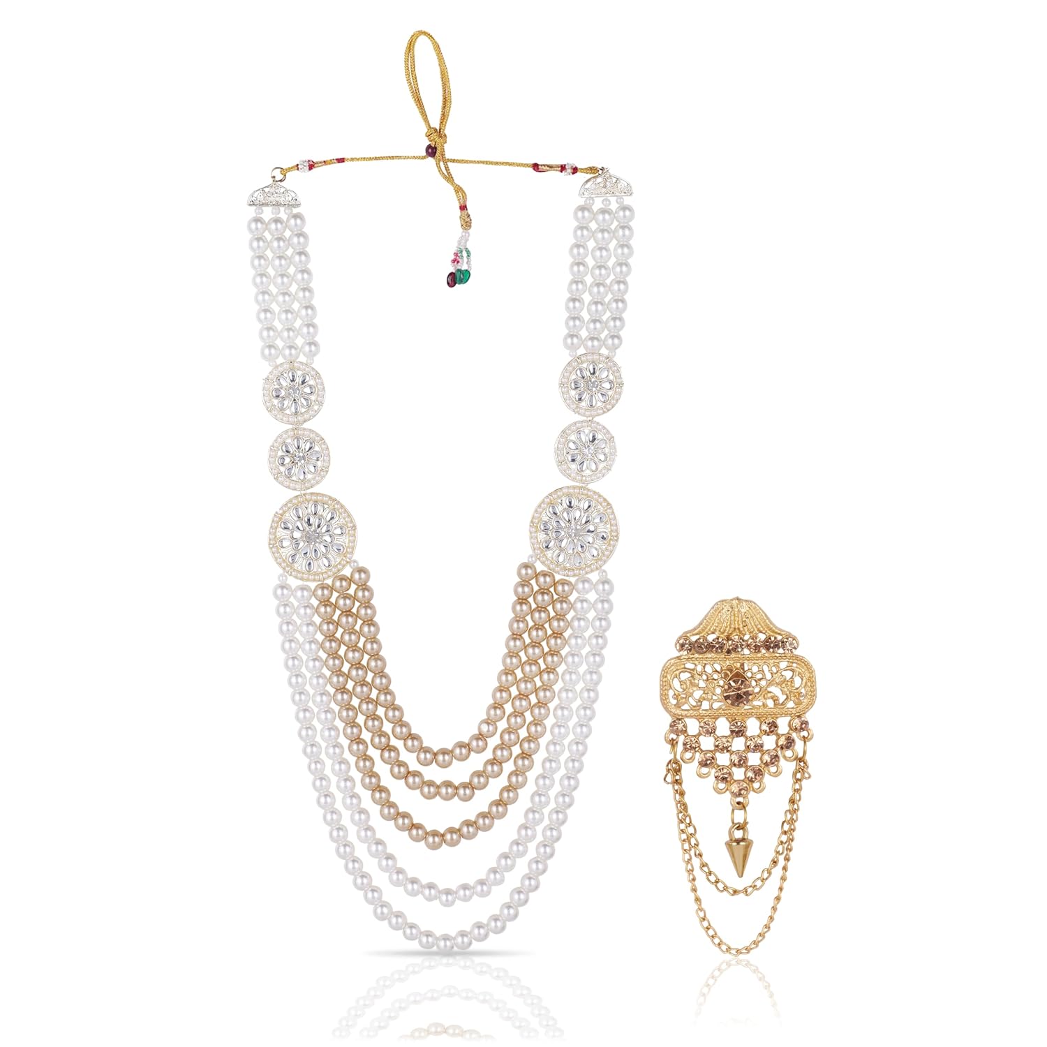 Elegant Dulha Mala with Brooch for Wedding Look - Review, Price and Buying Guide