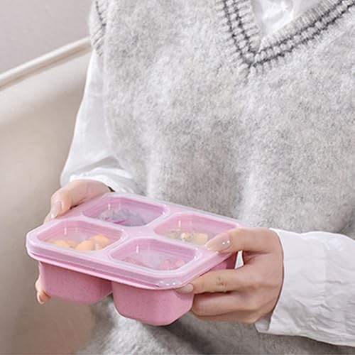 Miniatura 8 de Paquete de 8 recipientes Bento para aperitivos, lonchera reutilizable con tapas para niños, recipientes de almuerzo de preparación de comidas, 4