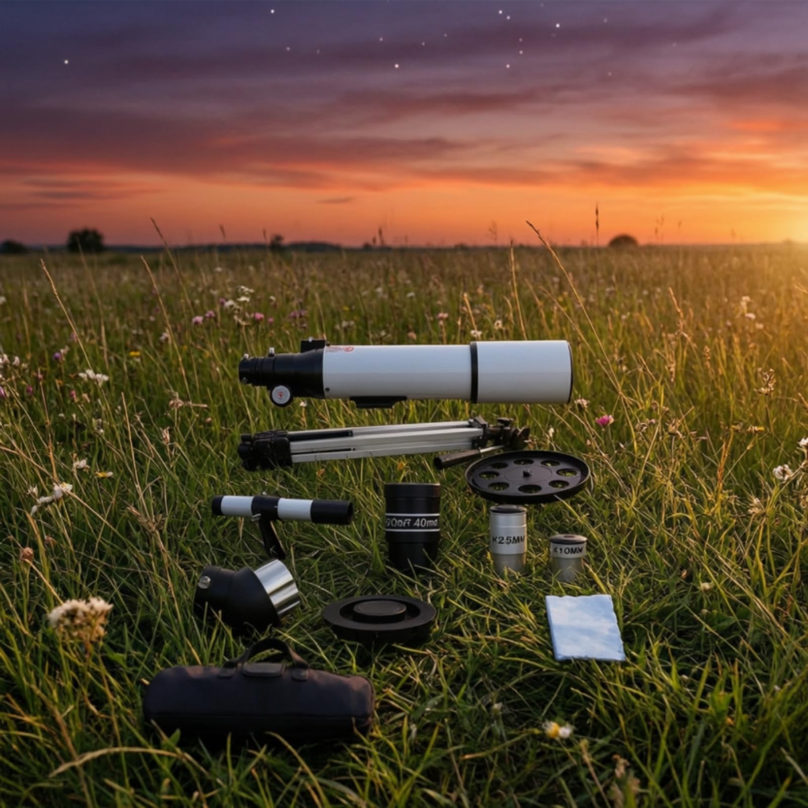 Telescopio Rifrattore Astronomico 80600 Facile da Usare Telescopio con Treppiede Regolabile Alta