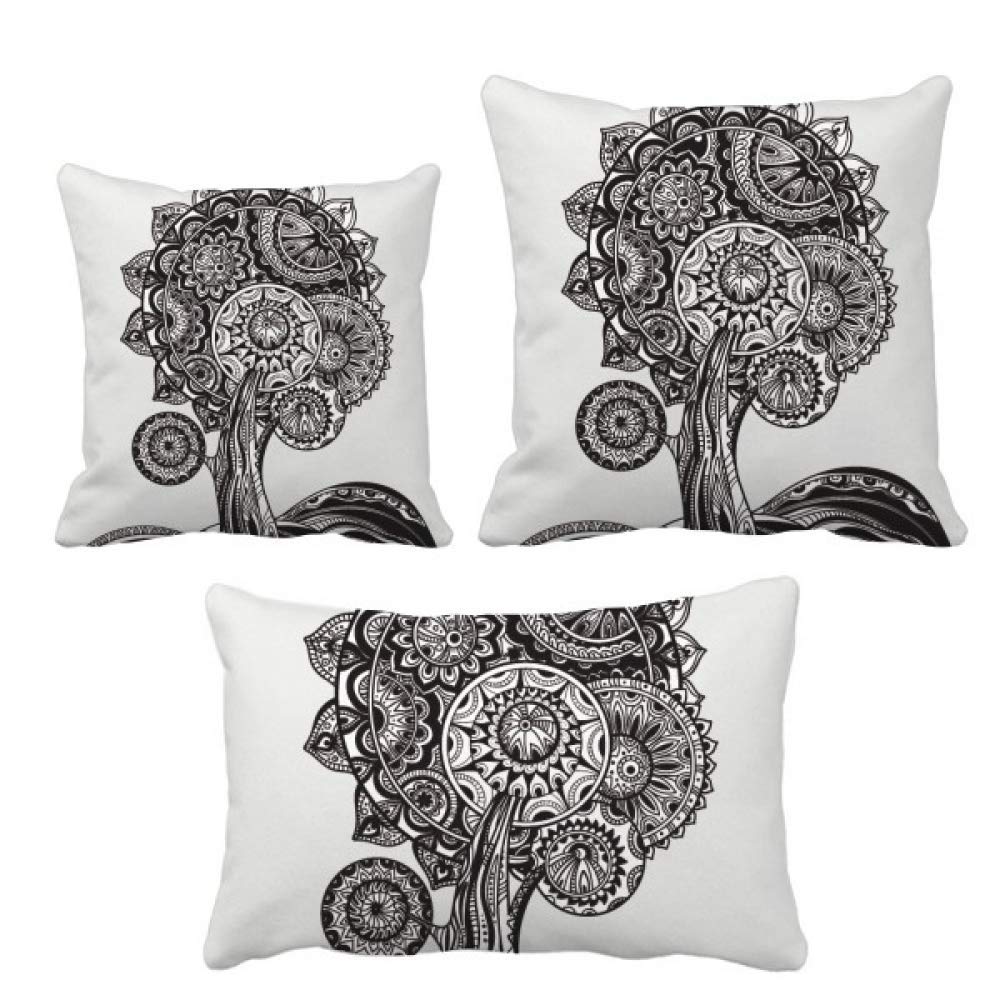Coussin tournesol noir et plantes blanches : l'atout élégant du salon