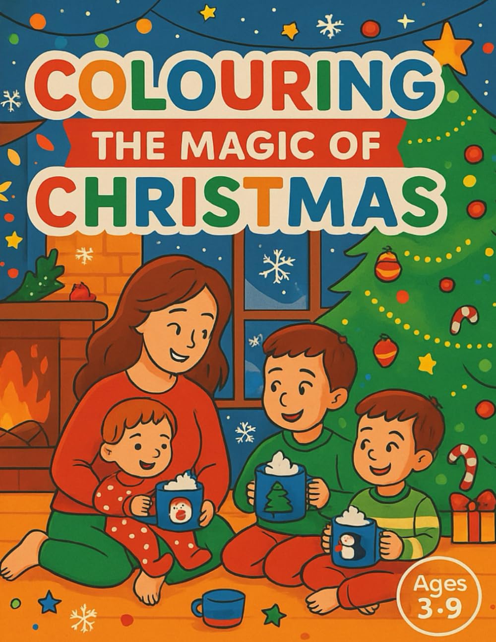 Colouring the Magic of Christmas: Colouring for boys, girls, age 3-9, magical christmas scenes, perfect christmas, birthday gift, stocking filler, prize 60 pages, bold, exciting colouring