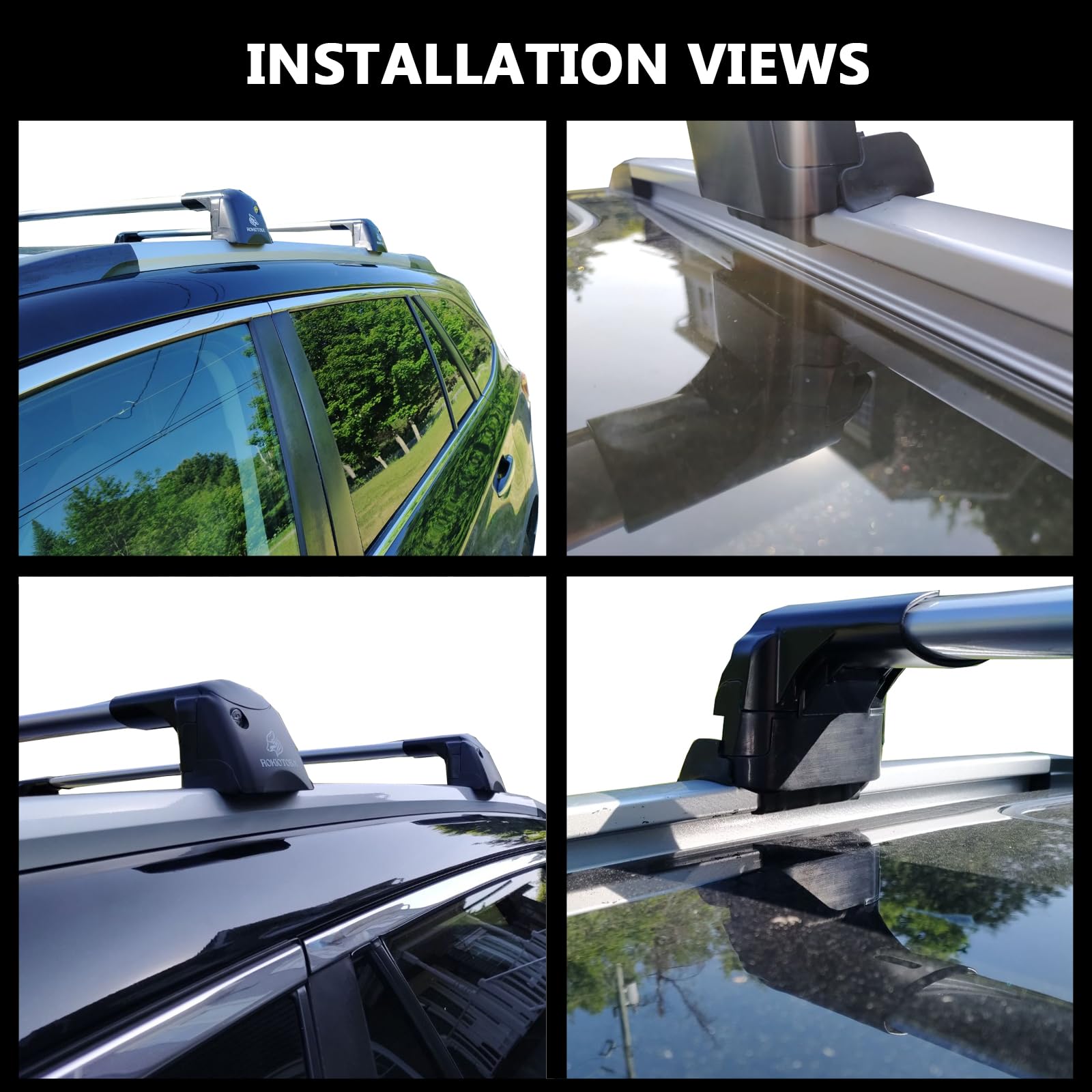 Pair Of Aluminum Cross Bars For 2017–2022 GMC Acadia Roof Rack – Black, Waterproof