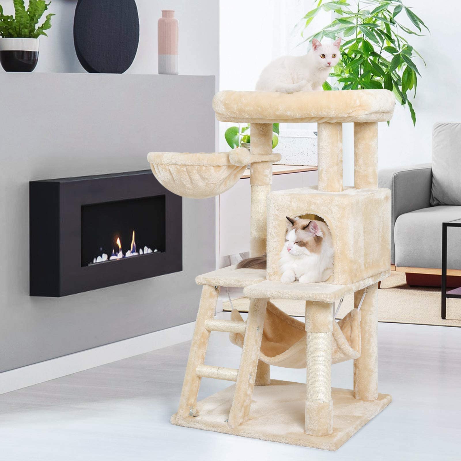 rabbitgoo Cat Tree 39" Cat Tower for Indoor Cats, MultiLevel Cat House