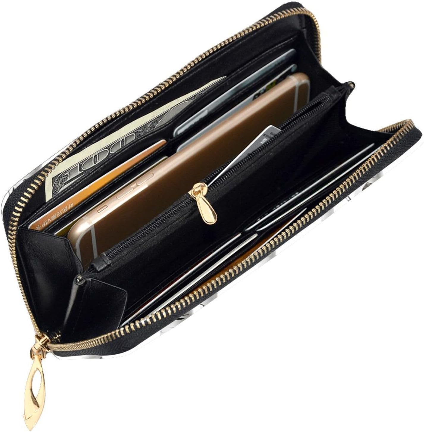 Ultra Fiber Leather Long Handheld Birch Tree Wallet, Suit For Daily Use By Men And Women, Can Store Banknotes, Credit Cards, Coins.