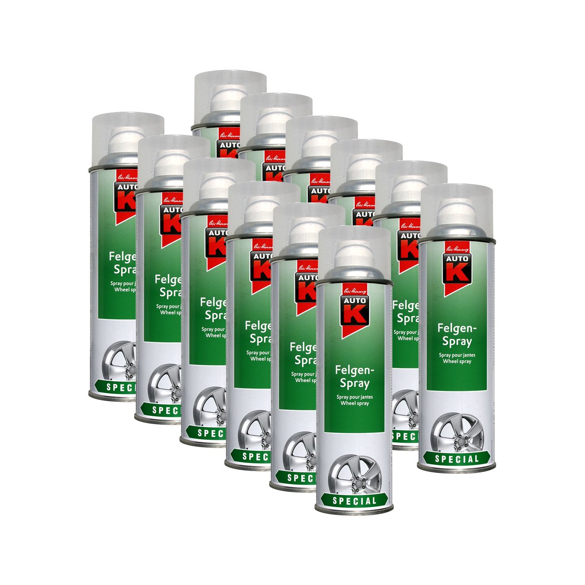 12x KWASNY 633 053 Auto-K Special Felgen-Spray Schutz-Klarlack 500ml