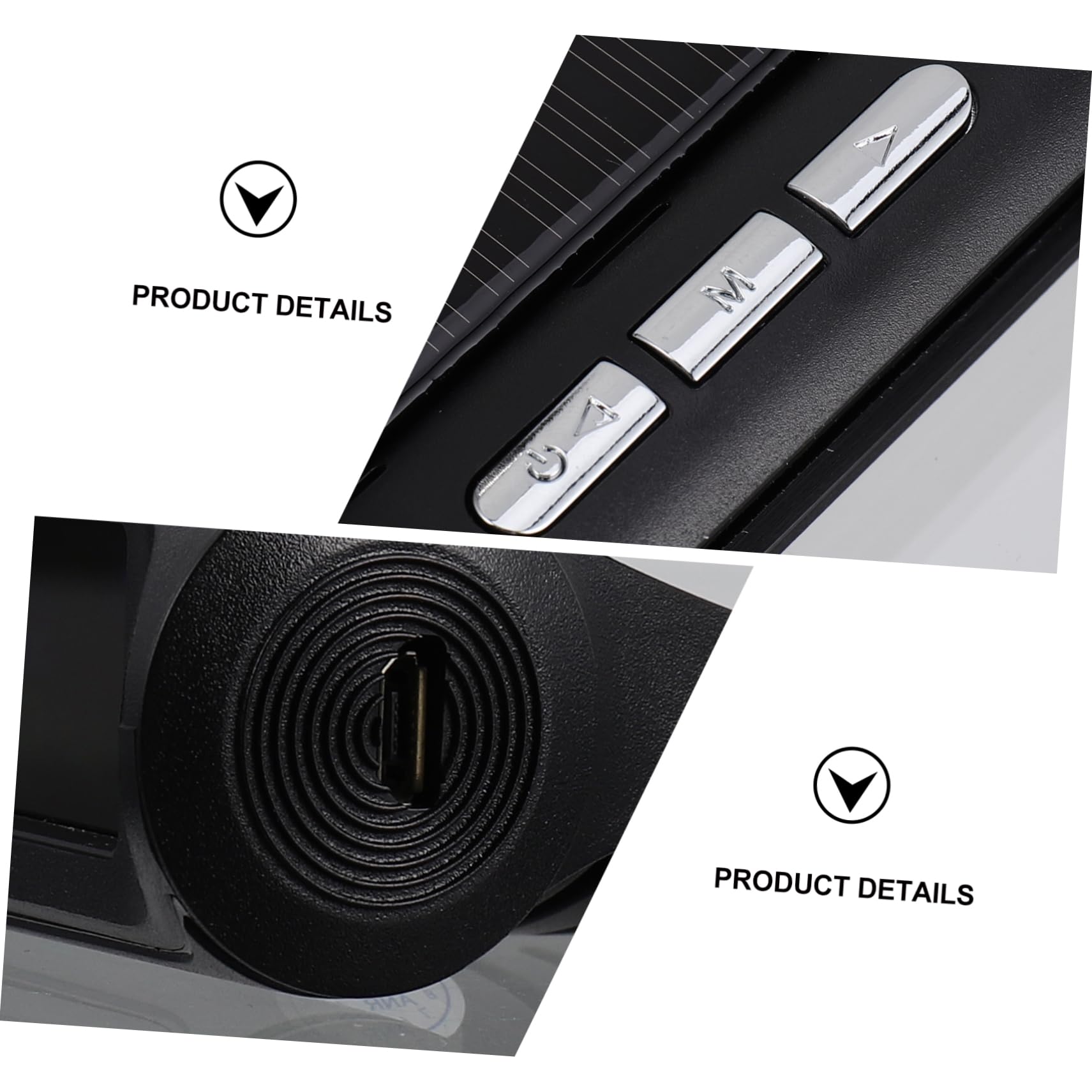 SOLUSTRE 3piezas Reloj Solar Digital Para Coche y Monitor De Presión De Neumáticos Pantalla Led Multifuncional Para Automóvil