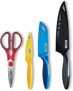 ZYLISS 4 Piece Value Knife Starter Set with Sheath Covers, Stainless Steel