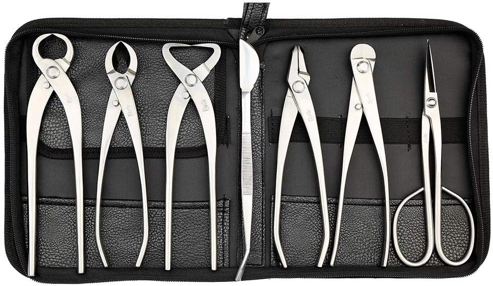 Master's Grade 7 PCS 8 inches Bonsai tool set (kit) JTTK-07B