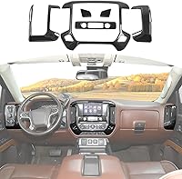 Vista 9 de RT-TCZ para Panel de Salpicadero Silverado Cubierta de Moldura Roja para GMC Sierra Chevy Silverado 2014-2017 Accesorios Interiores Rojos 4 piezas